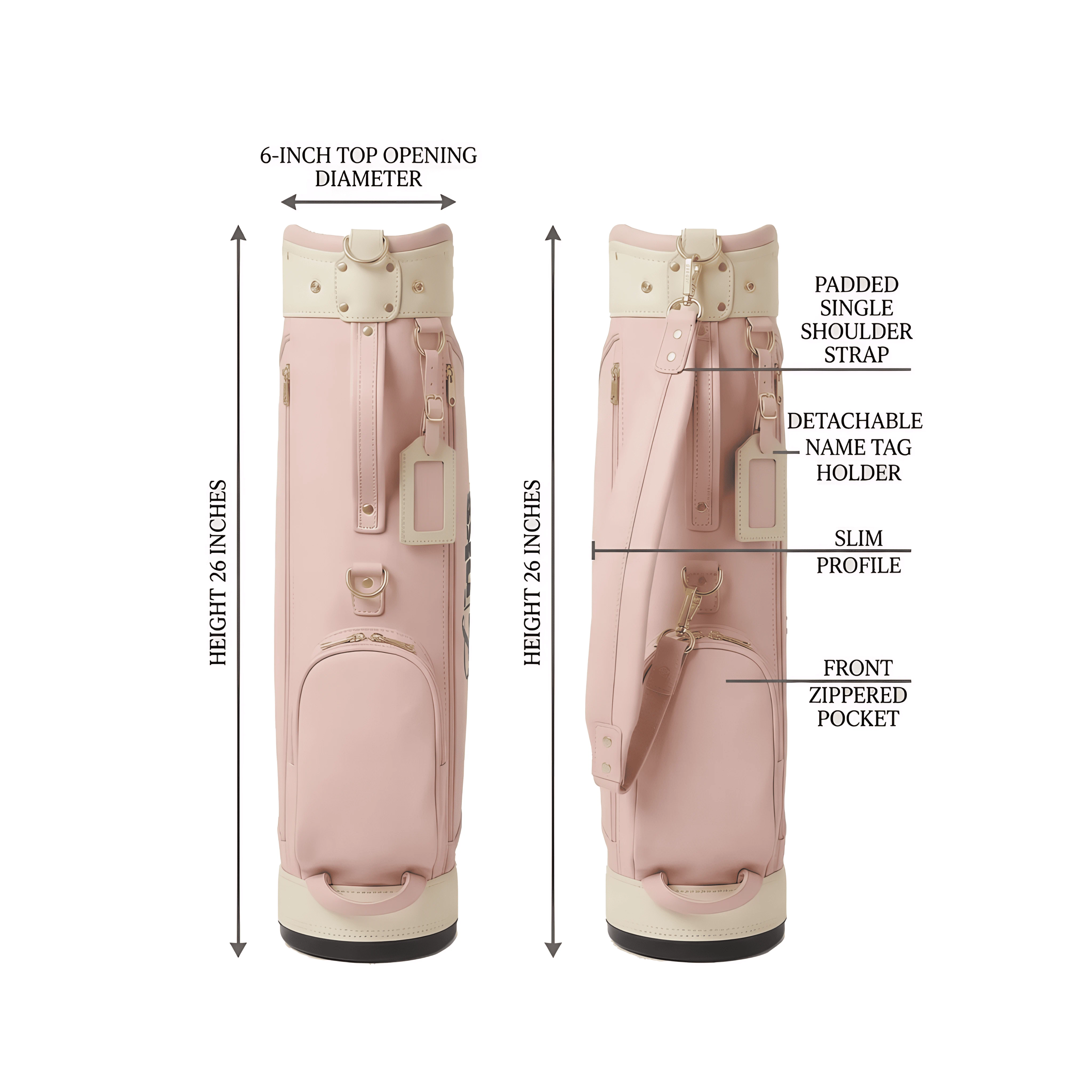 Full-grain leather kids sunday golf bag ages 6-10, premium OEM manufacturer — view 5