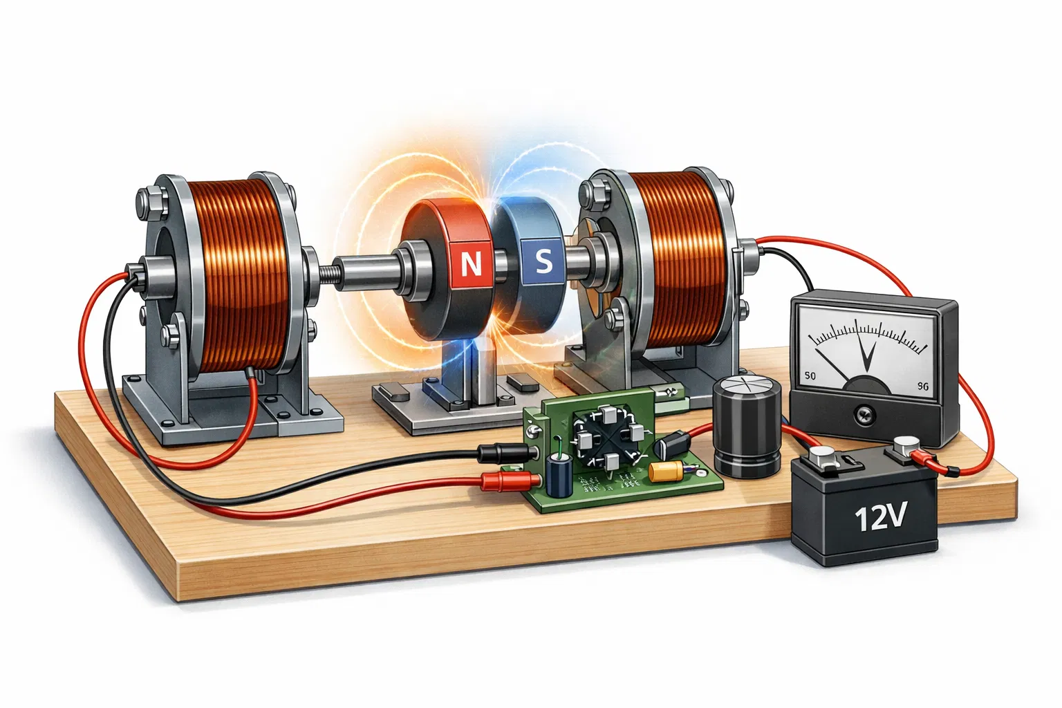DIY electromagnetic generator concept