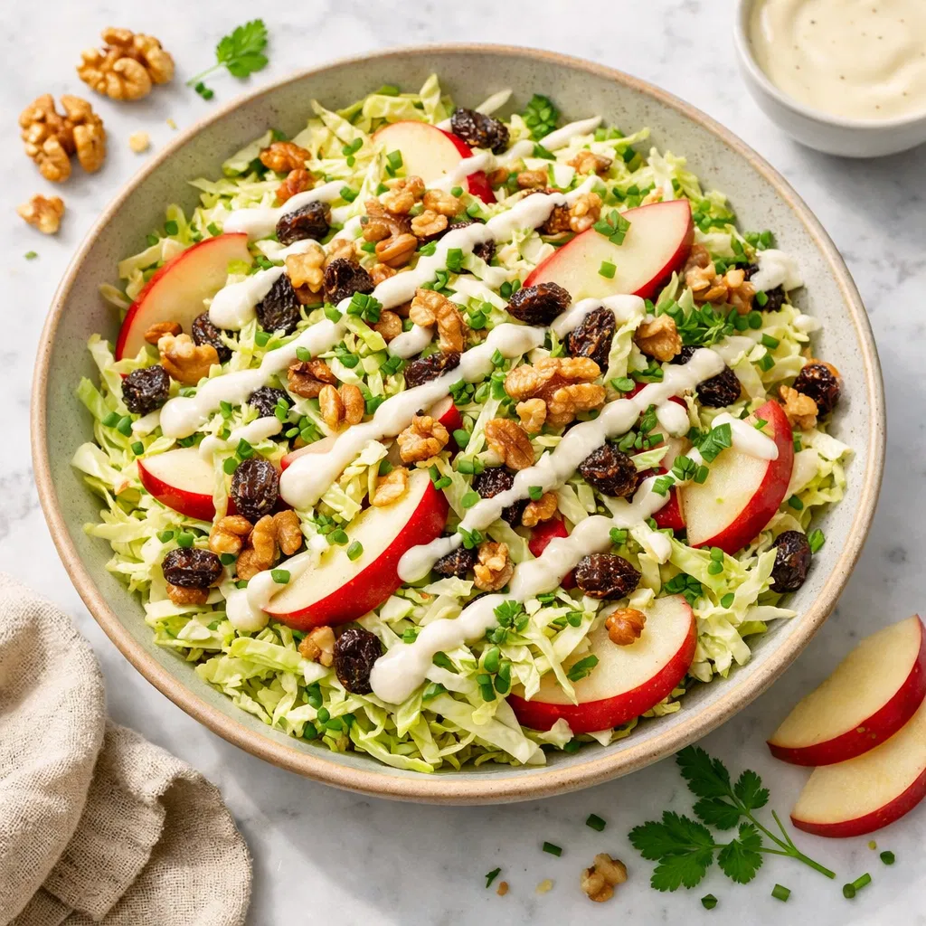 Spitskoolsalade met Kikkererwten en Tahini