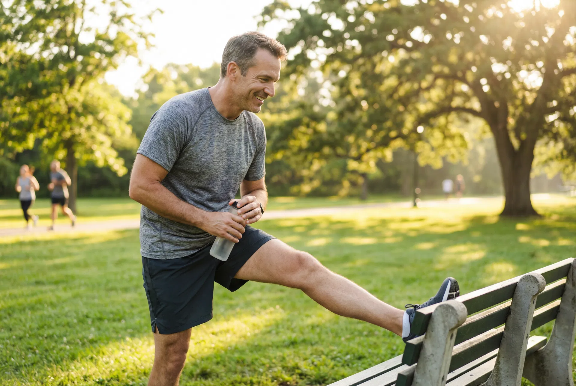 Man recovering after workout