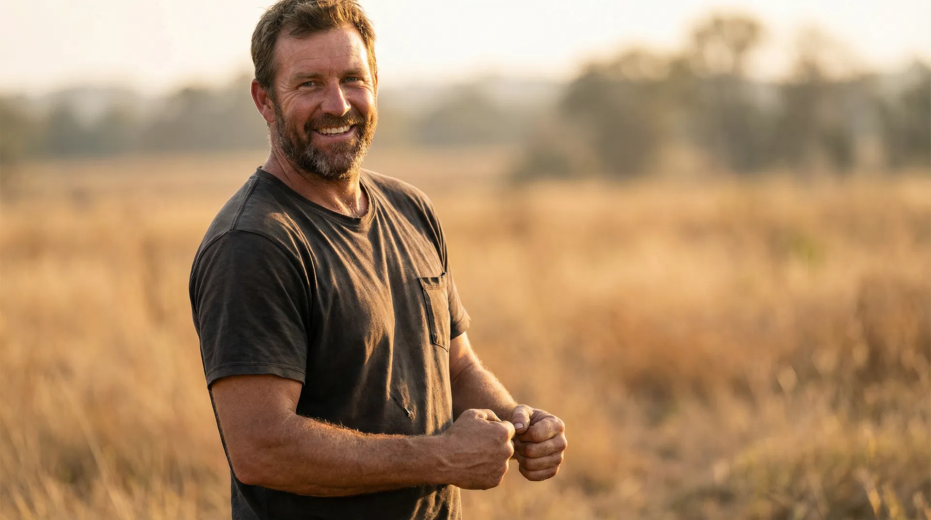 Man with renewed energy after testosterone therapy