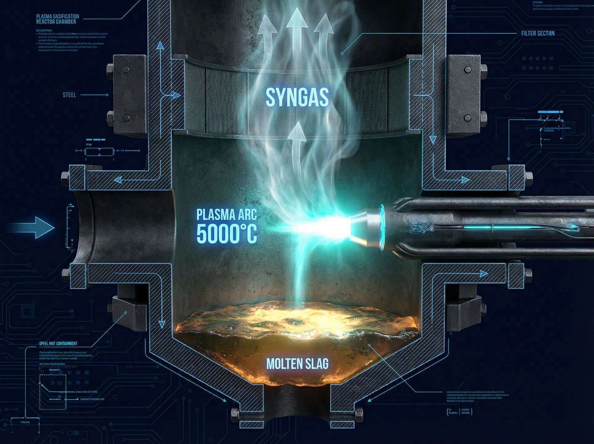 Plasma gasification reactor