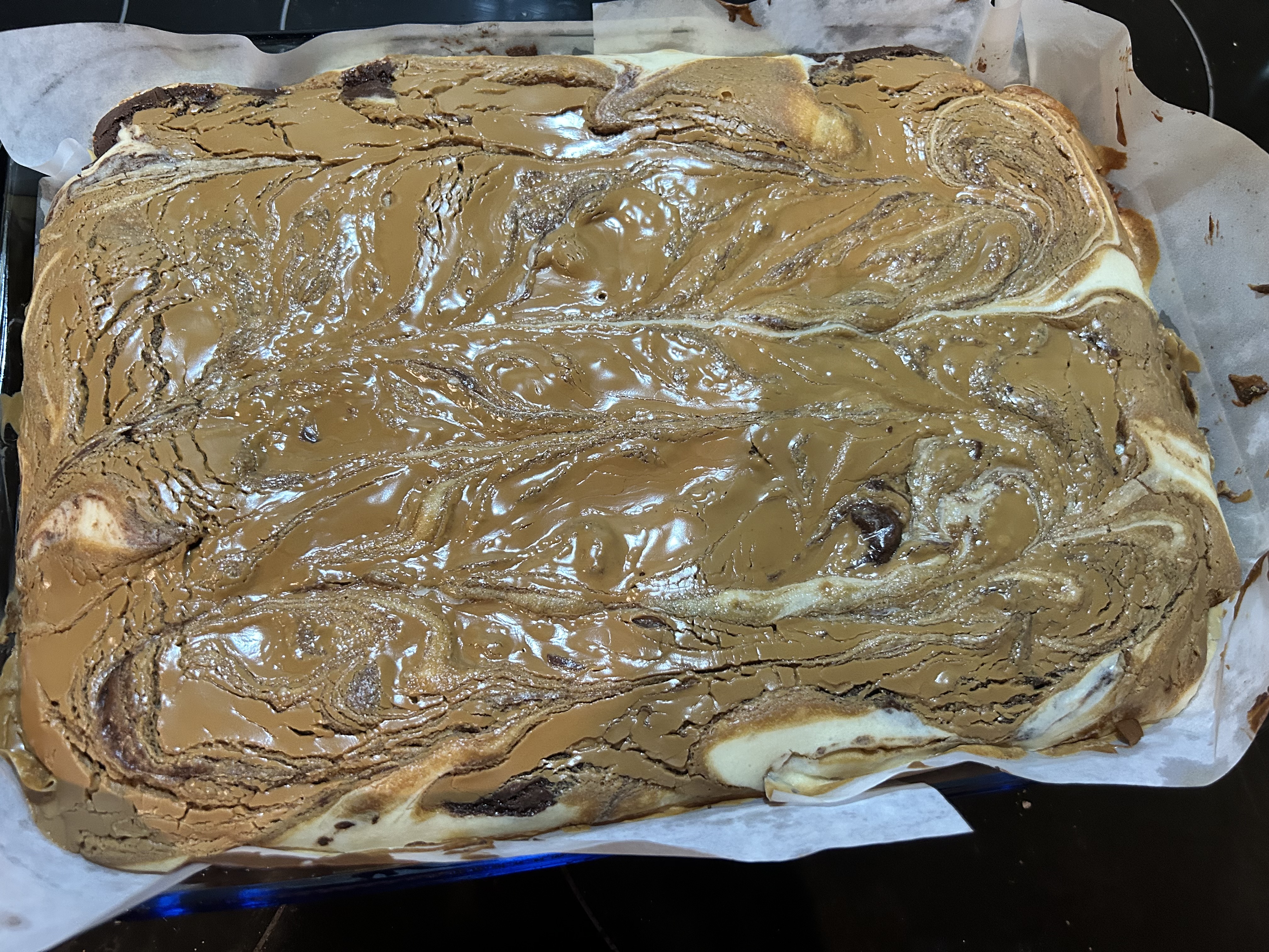 Cookie butter cheesecake brownies