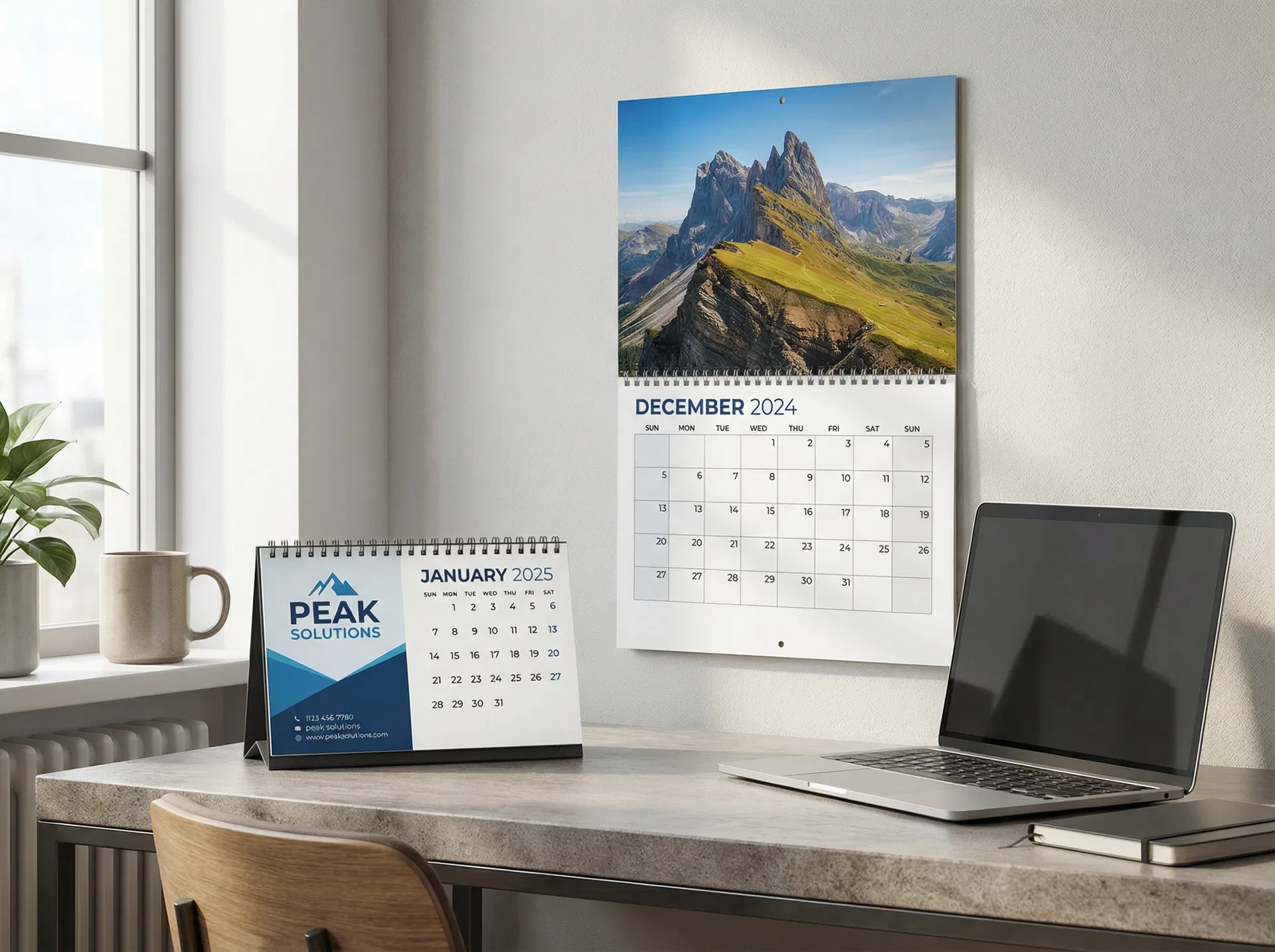 Custom branded wall and desk calendars
