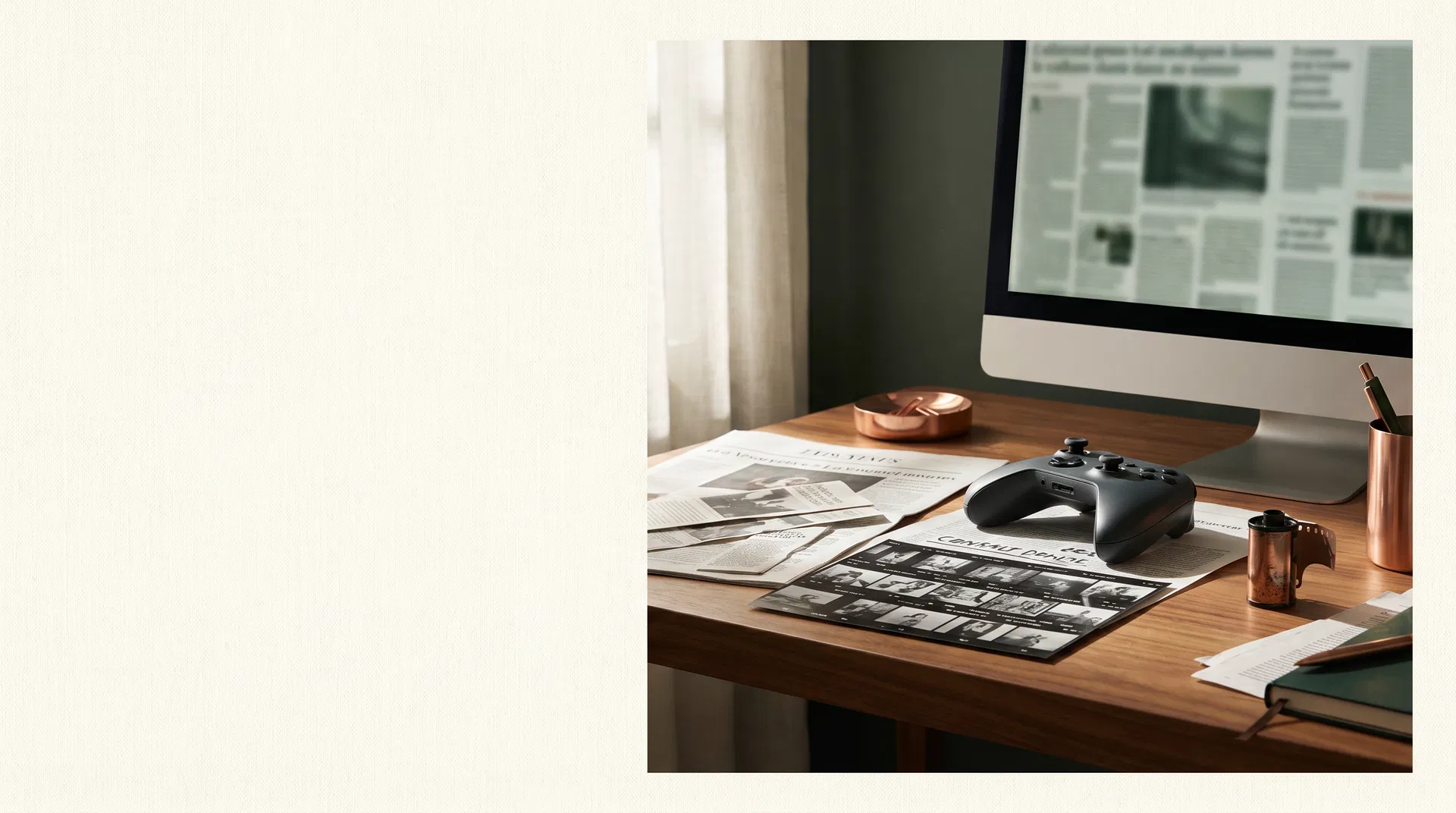 Ambiance éditoriale du hub d’actualités