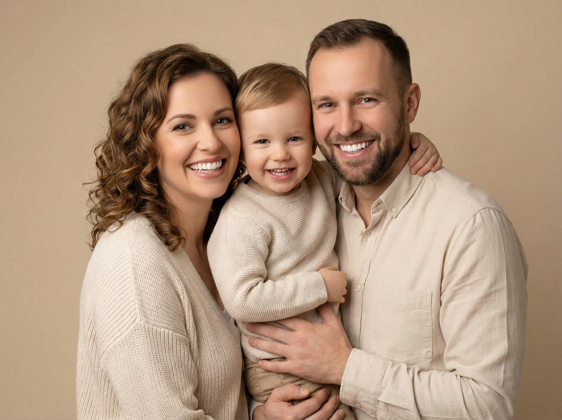 Familie fericită la dentist