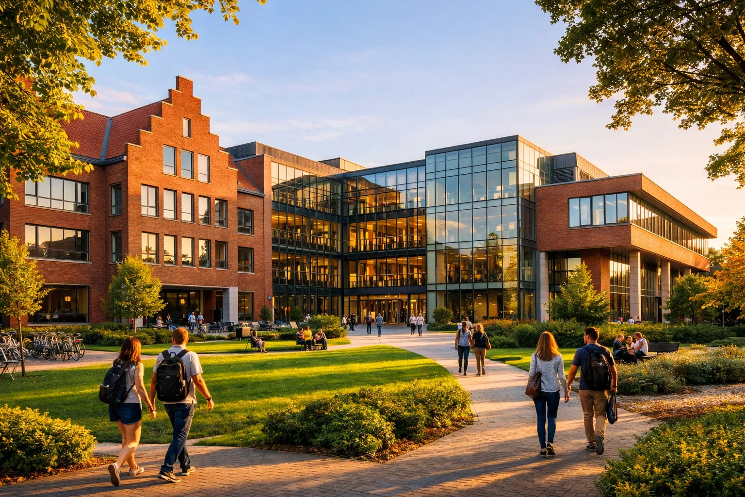 Universiteitsgebouw samenwerking