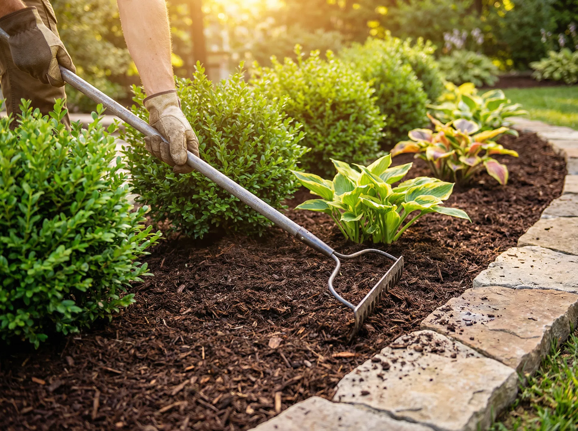 Mulching and garden bed service