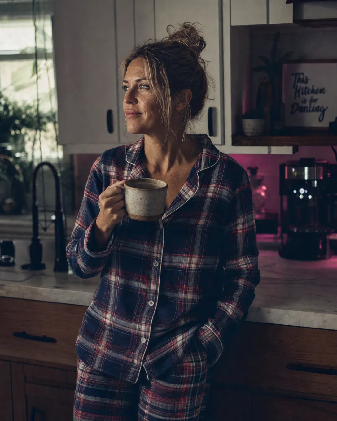 Candid morning kitchen scene — exactly the kind of b-roll you can generate with the blueprint