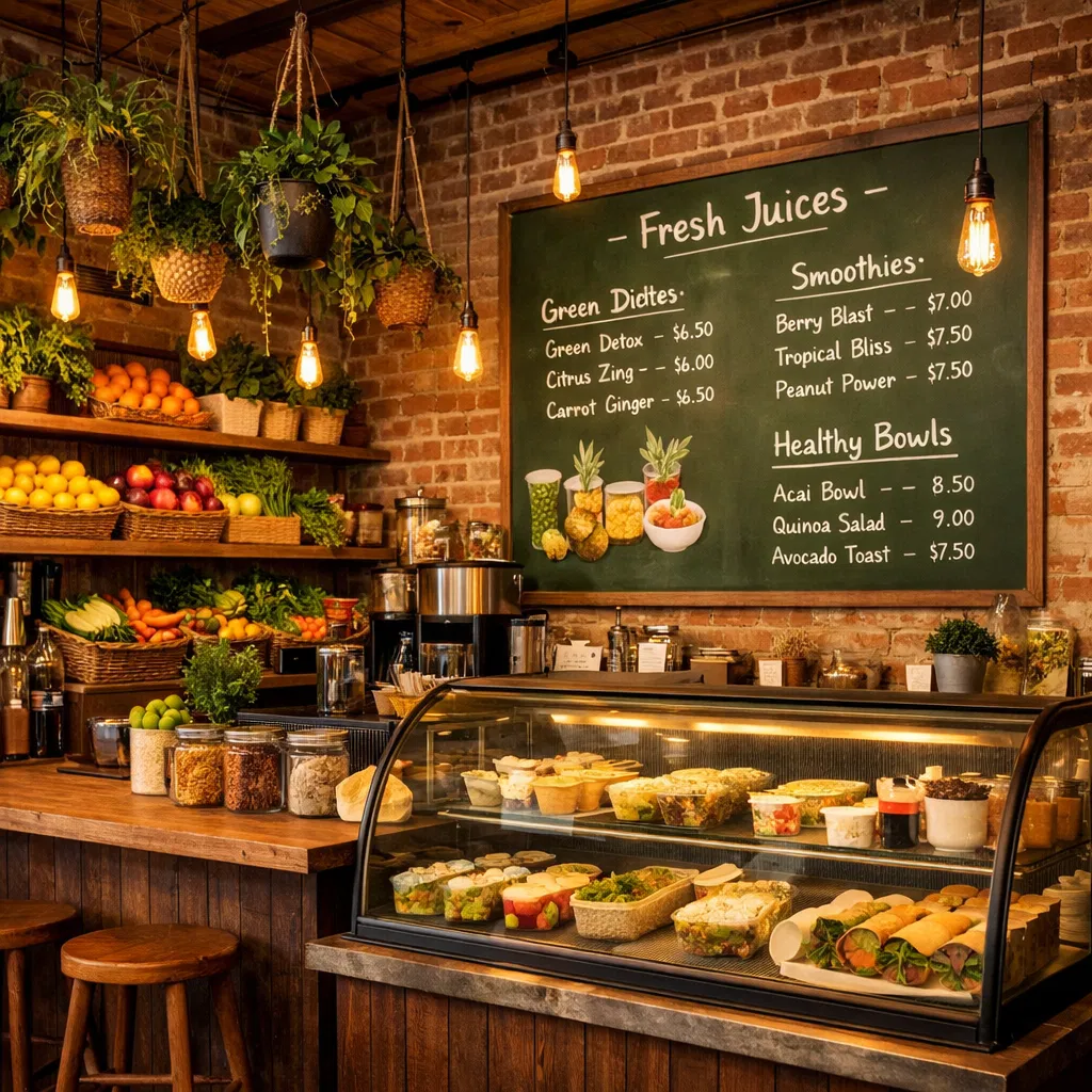 Juice bar interior