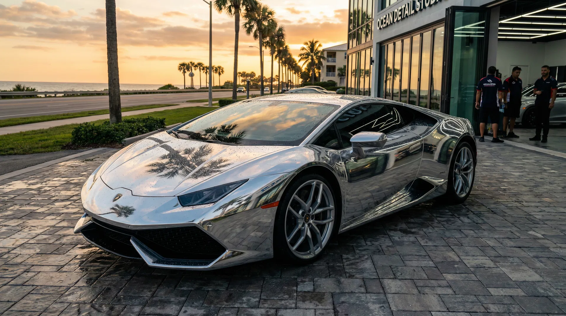 Exotic car after detail