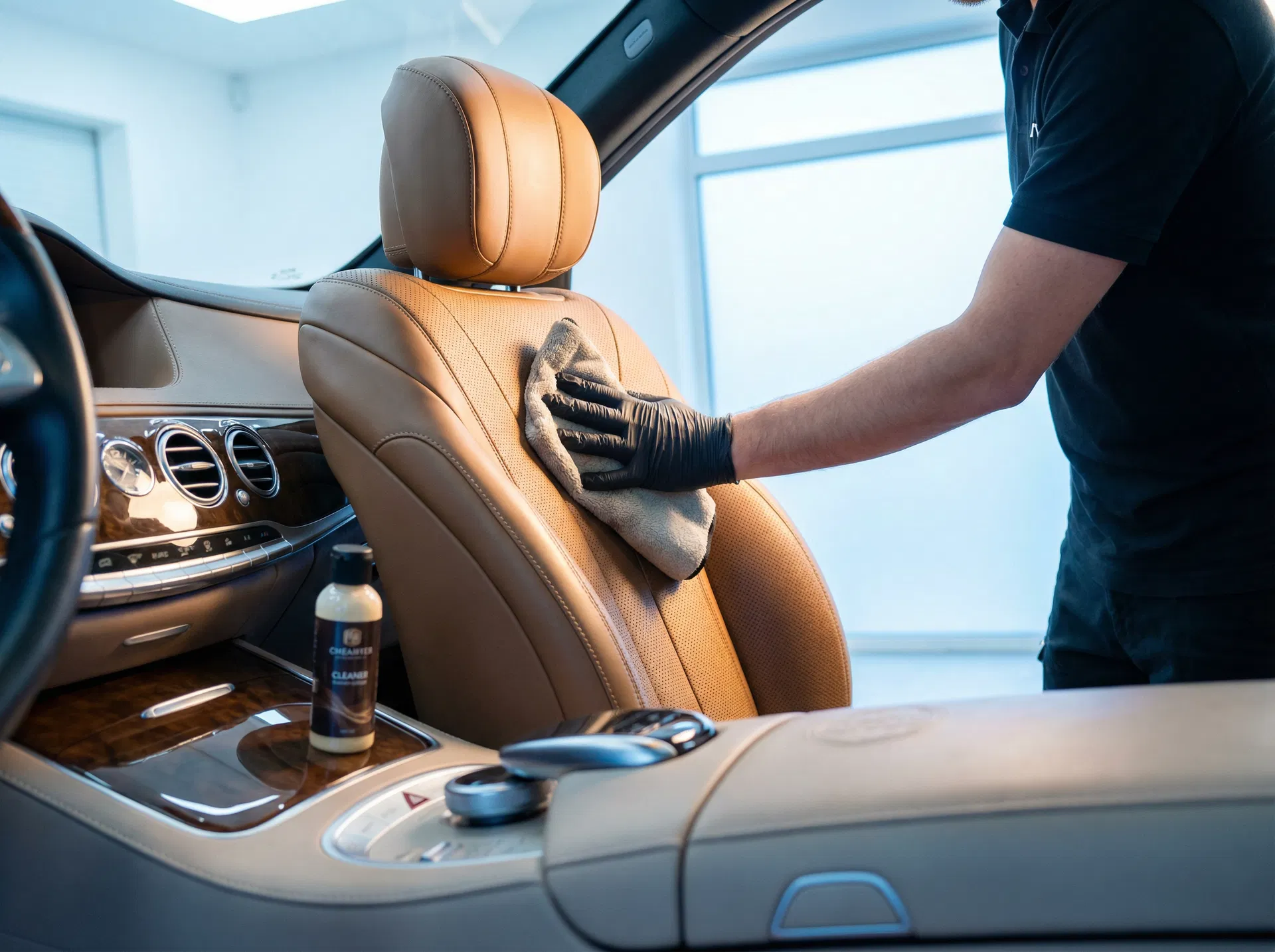 Interior detailing at Newport Car Wash