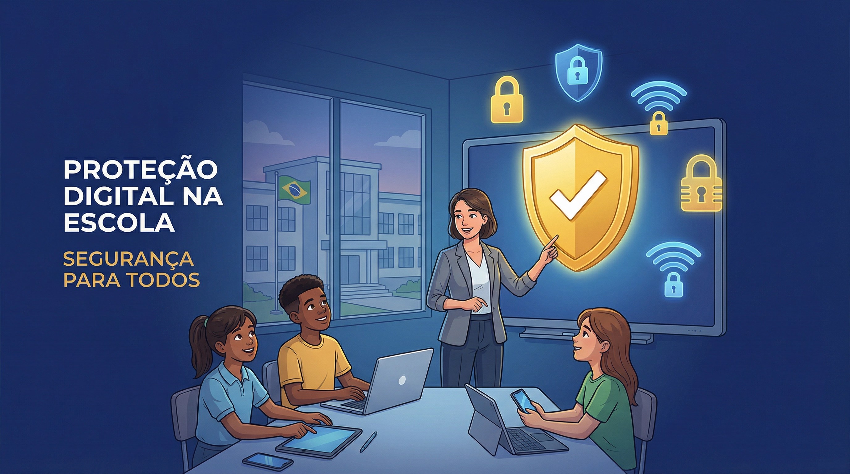Escola com proteção digital
