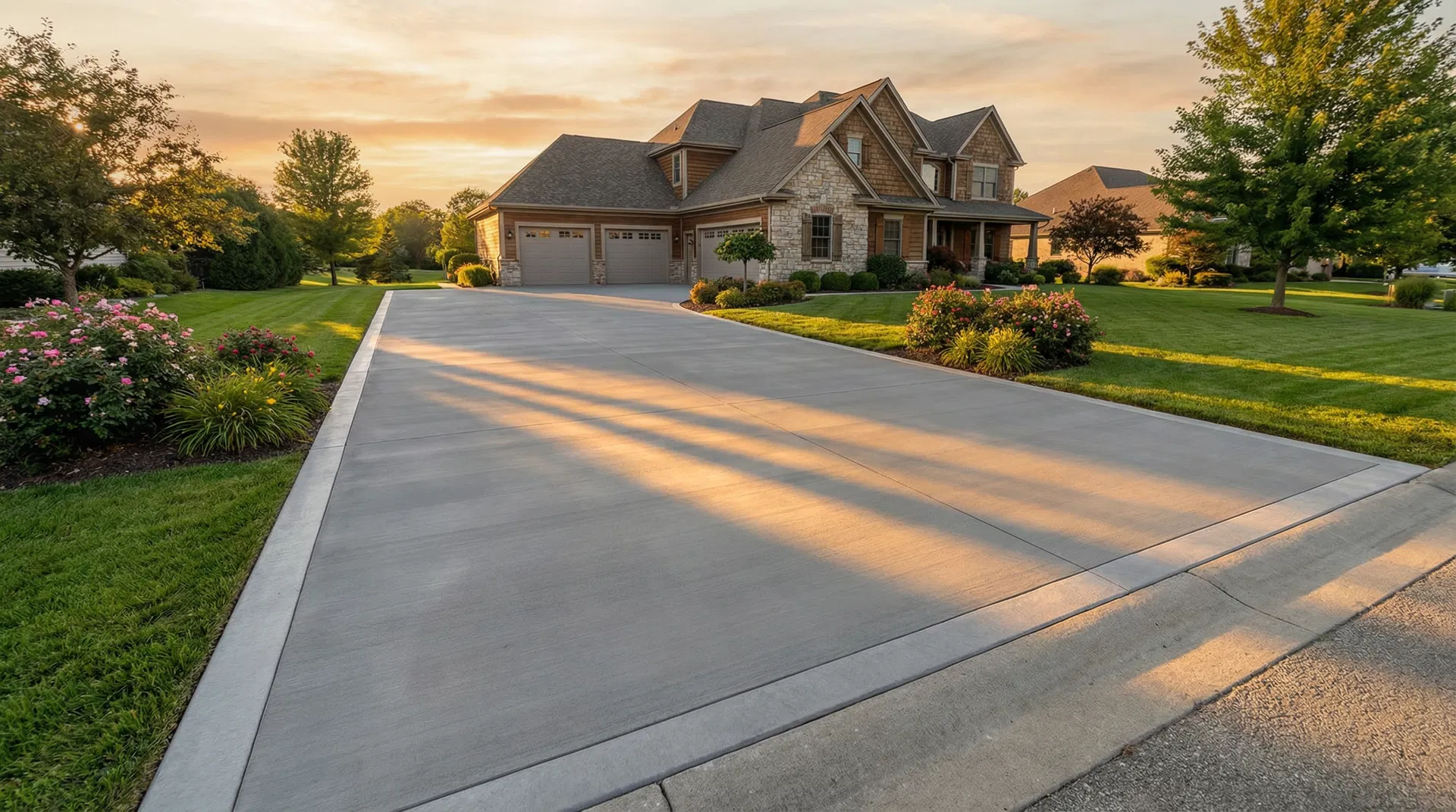 Concrete driveway