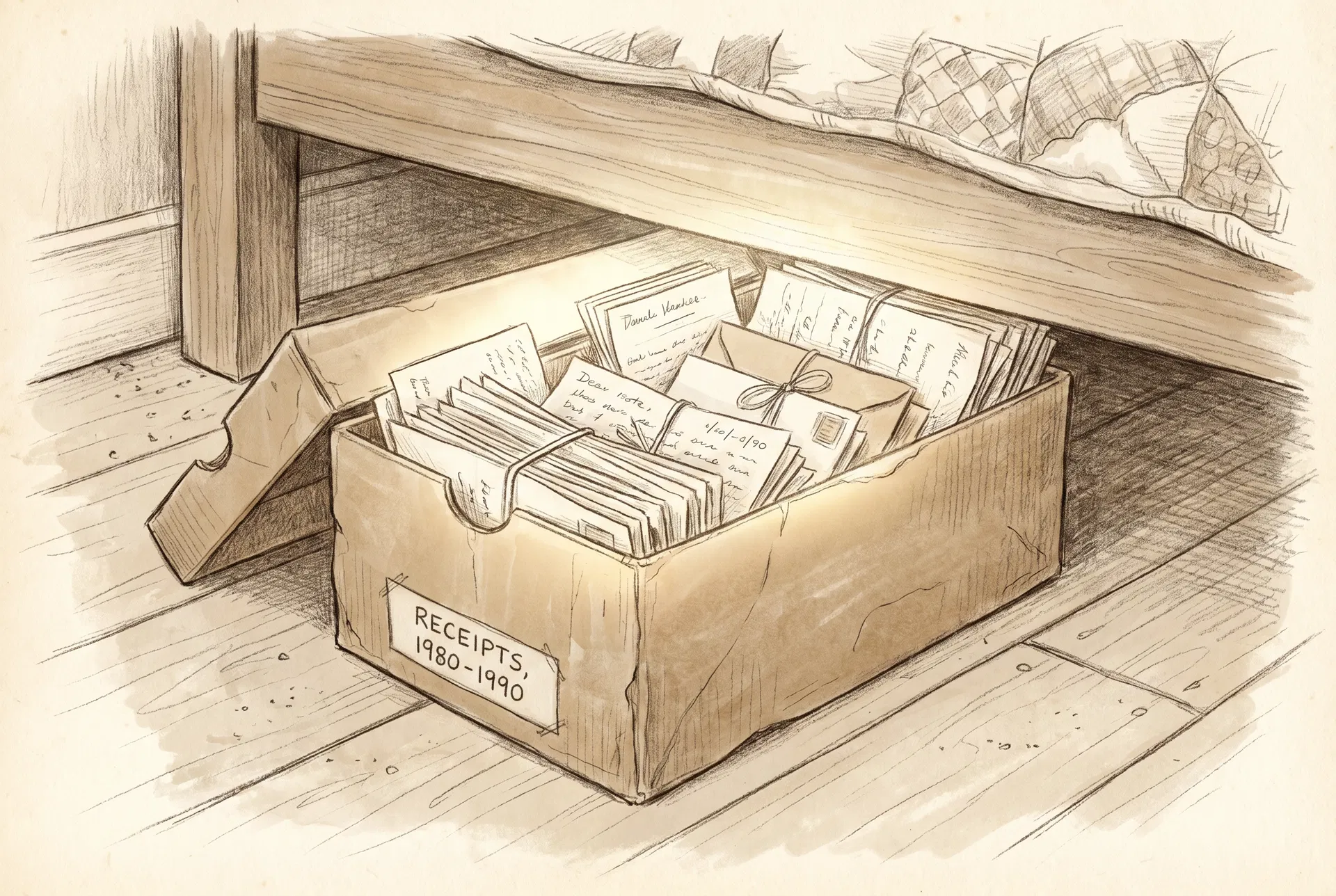 Grandma's shoebox under the bed