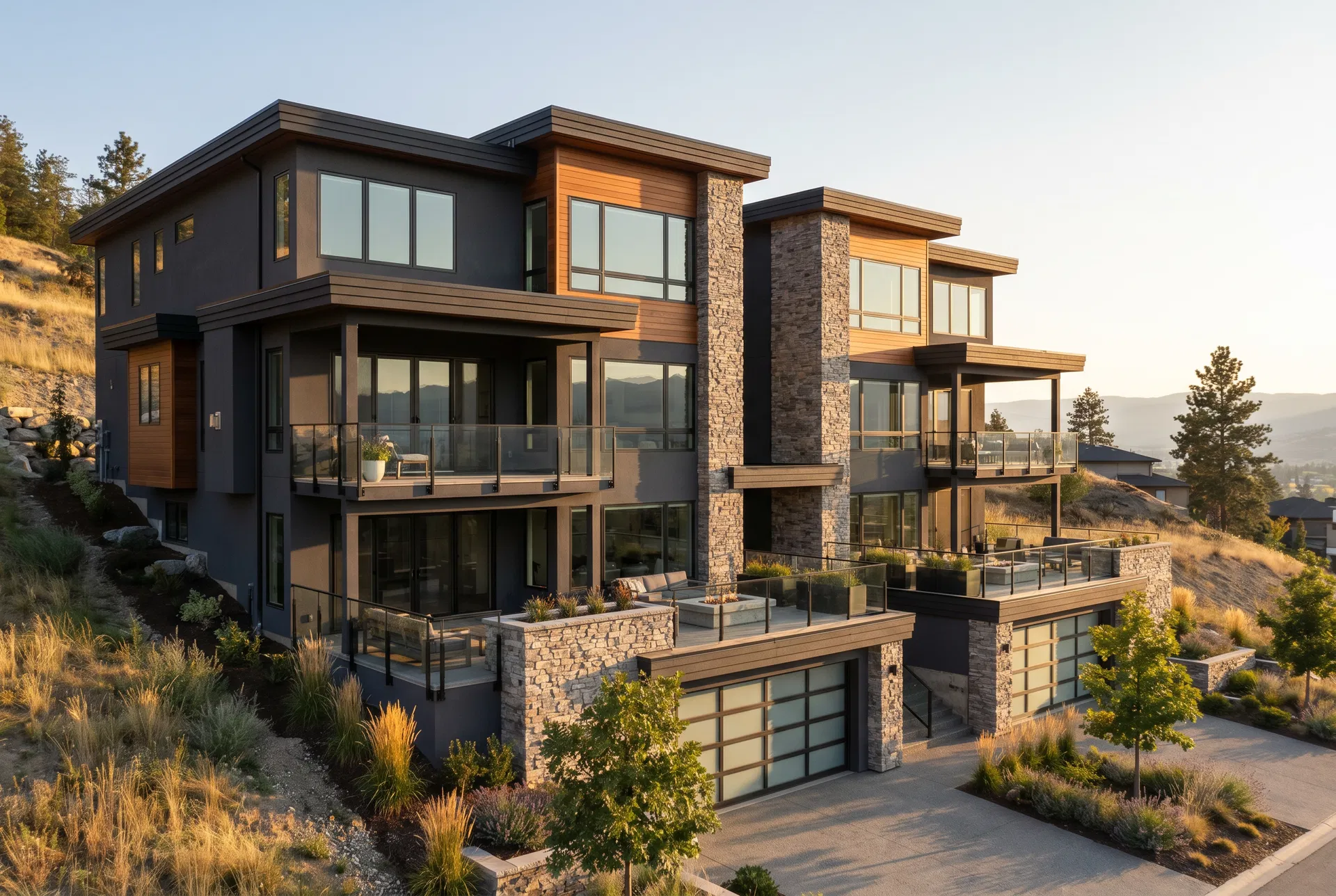 Architectural rendering of Mitchell Heights homes