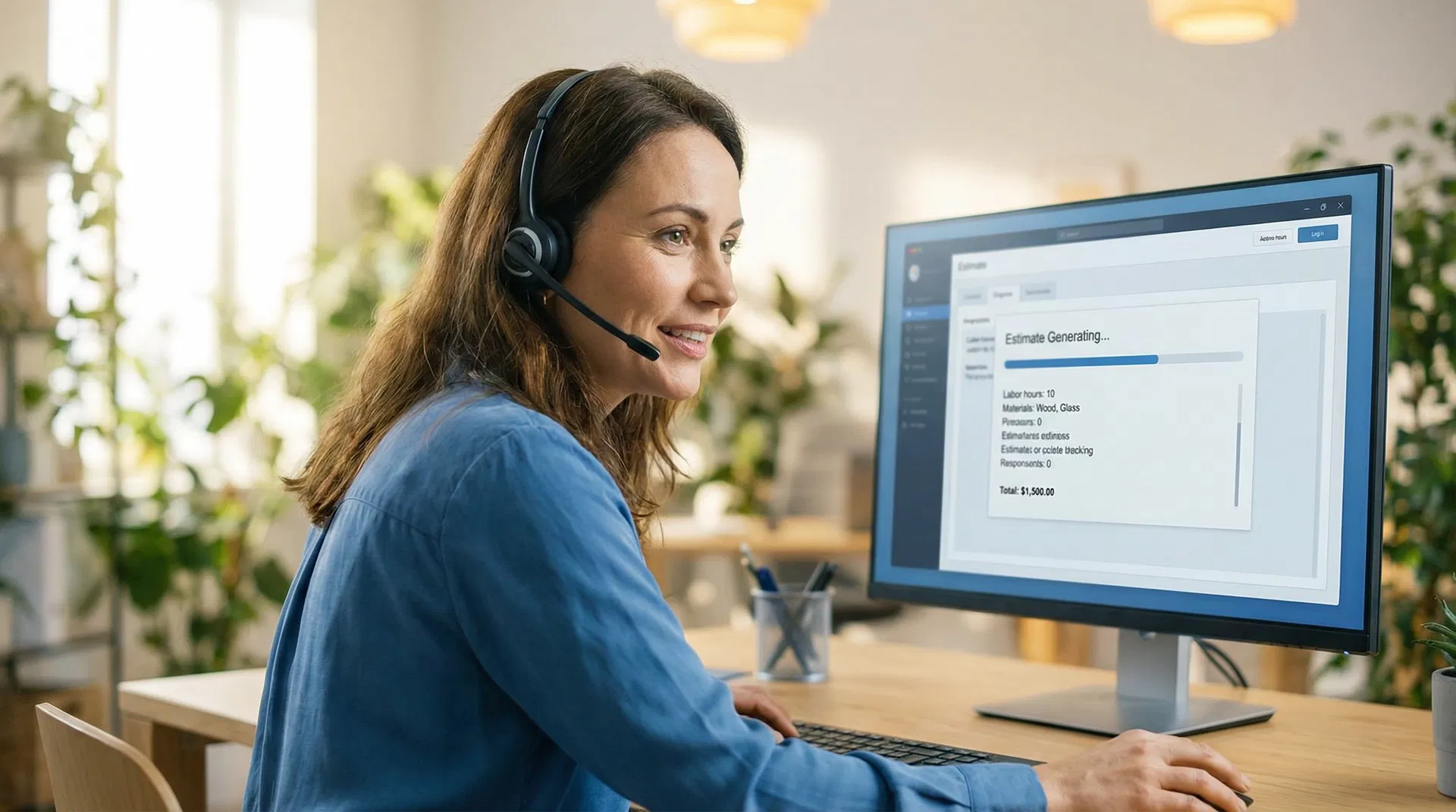 CSR generating estimate from phone call