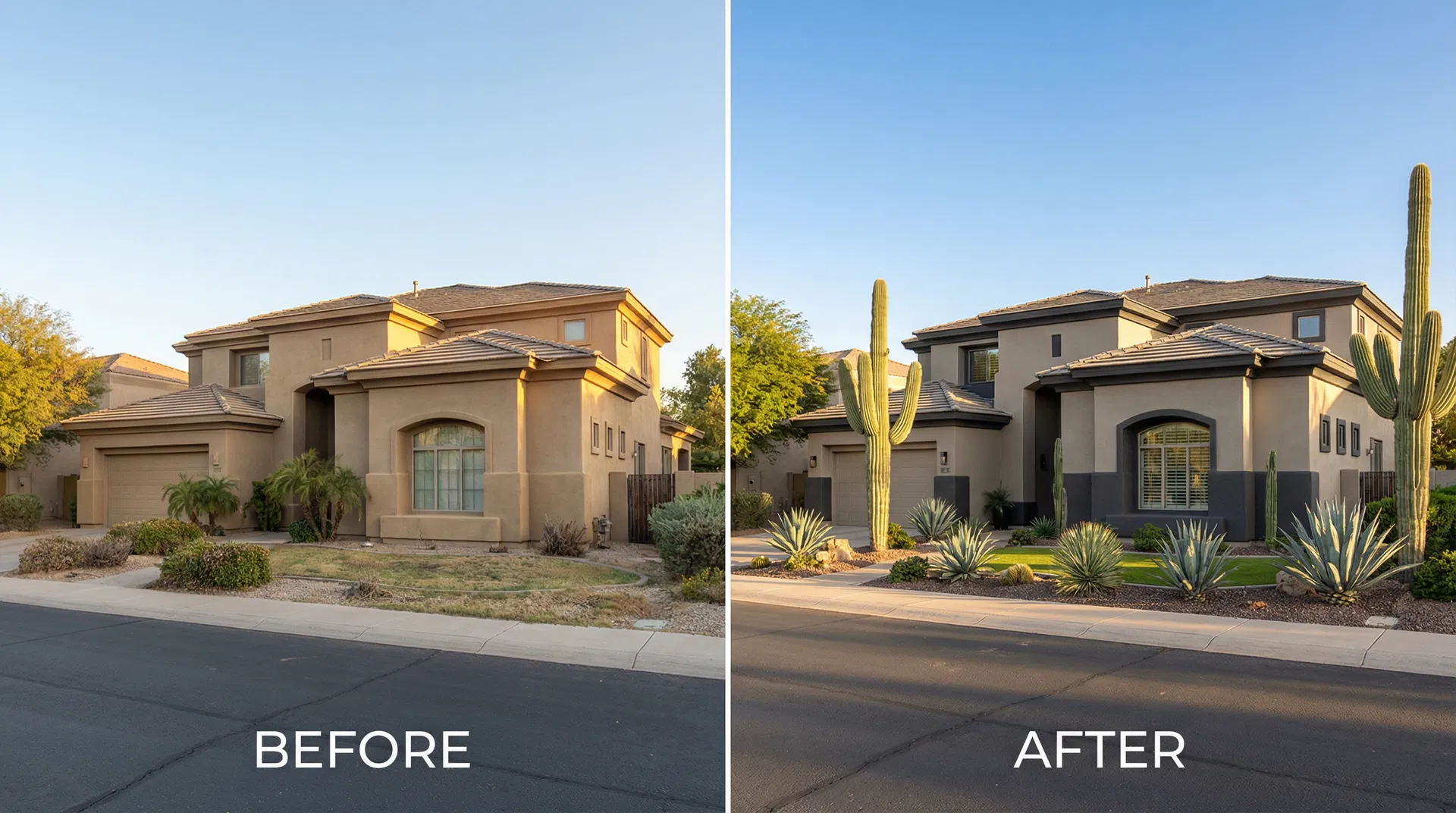 Eleven Coats before and after exterior painting