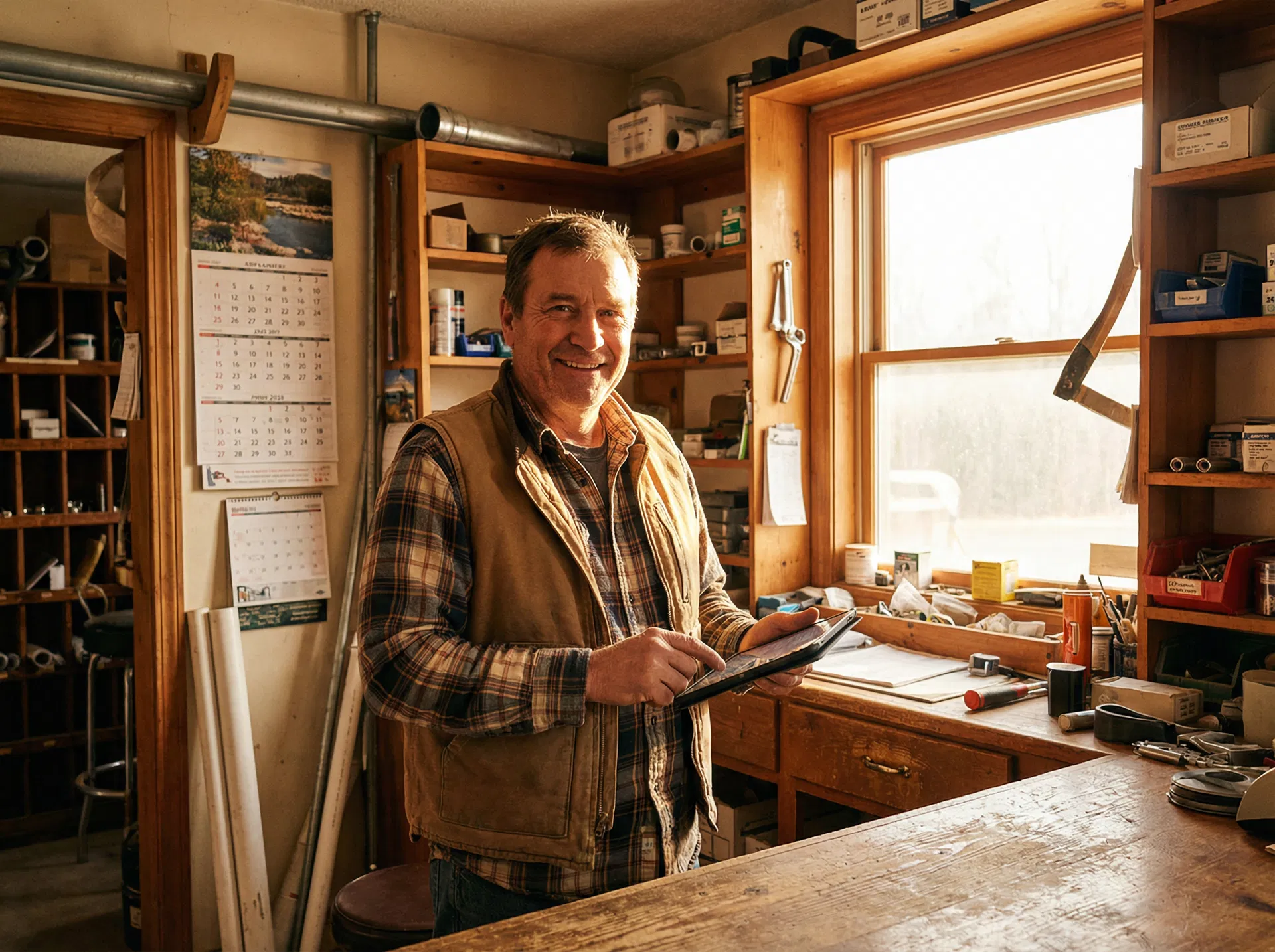 Local small business owner using AI tools