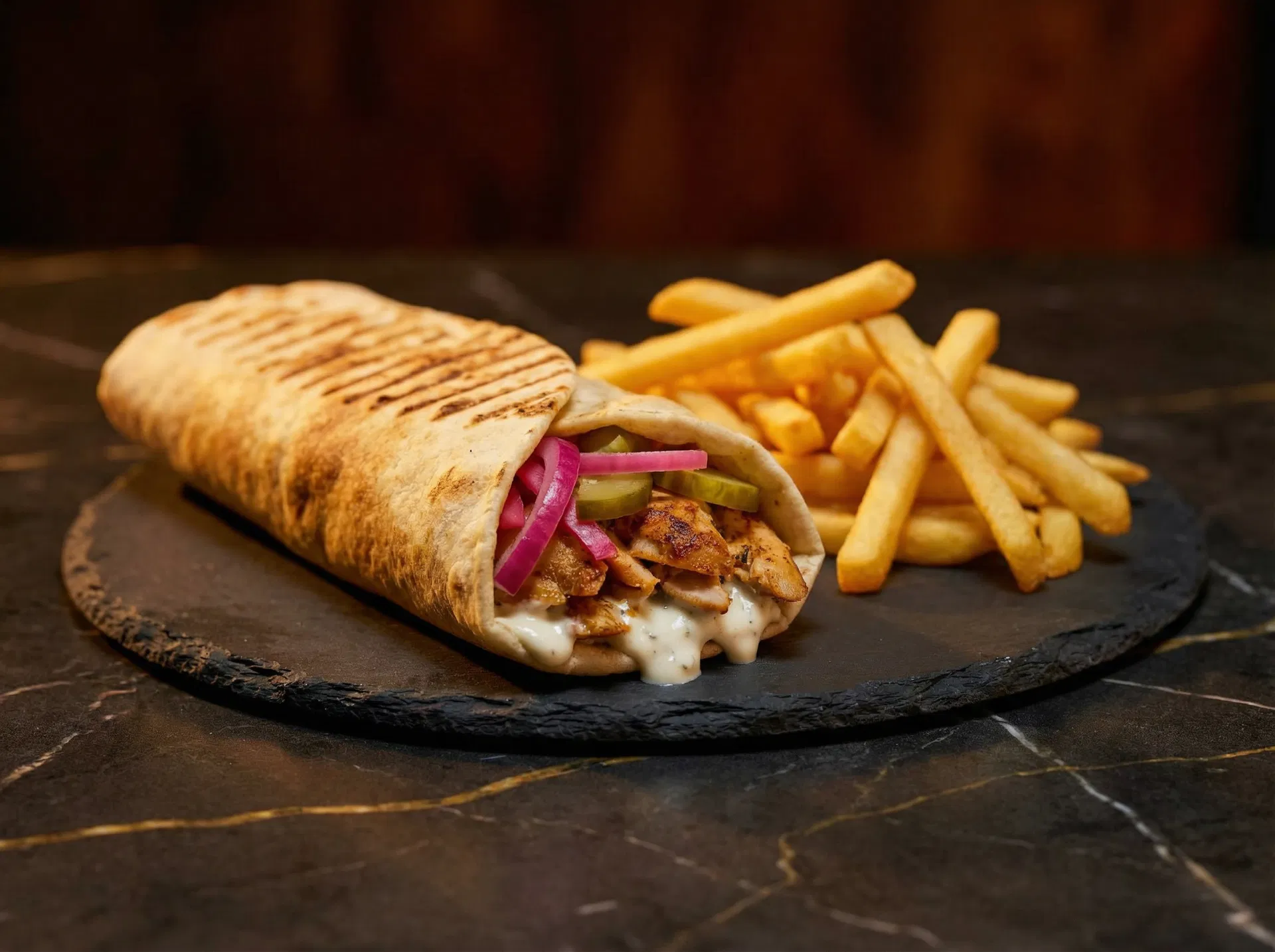 Crispy Chicken Shawarma Wrap