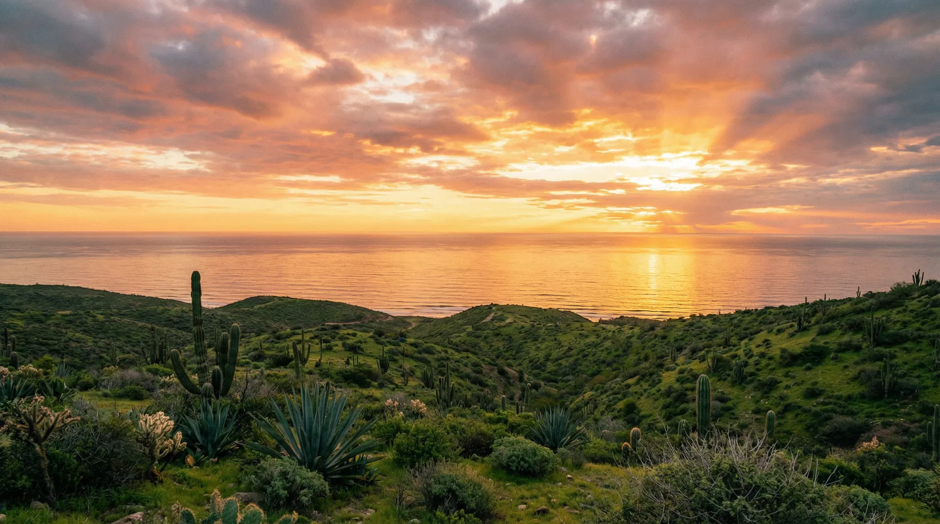 Amanecer sobre el Pacífico