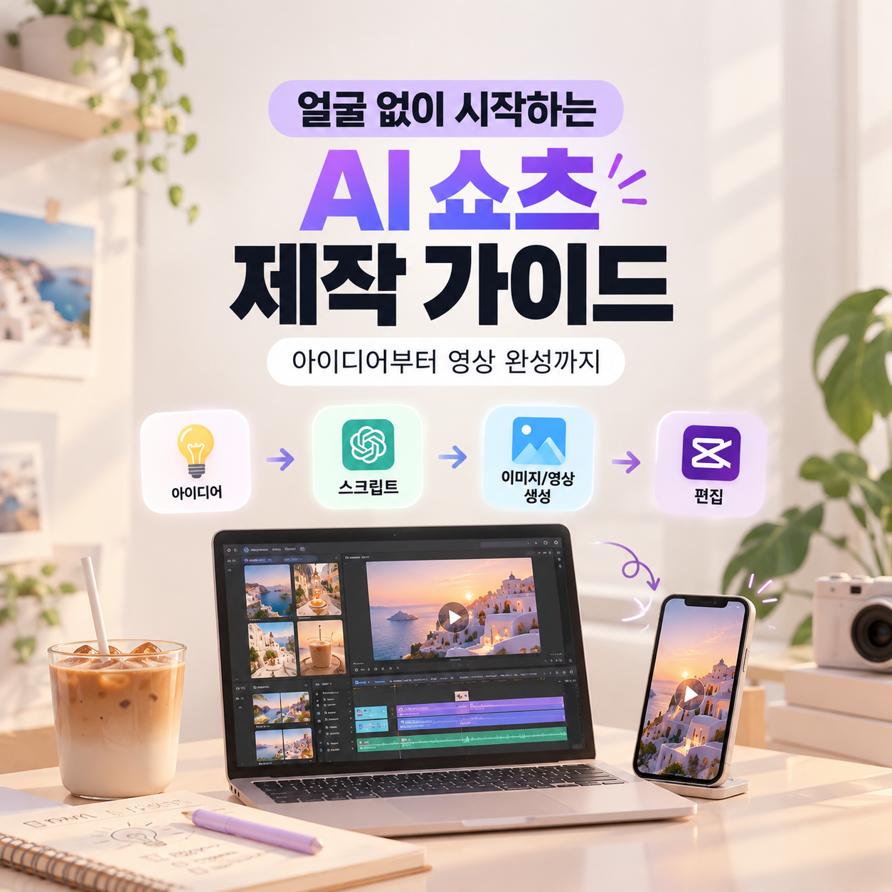 얼굴 없이 시작하는 AI 쇼츠 제작 가이드 | 8단계 프롬프트 패키지
