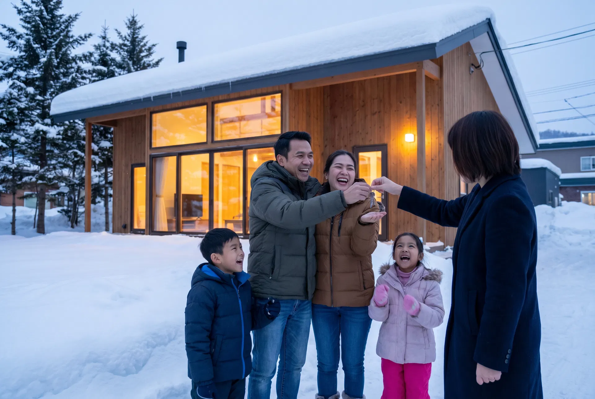 ครอบครัวไทยรับกุญแจบ้านใหม่ในญี่ปุ่น - Thai family receiving house keys Japan