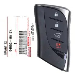 Lexus OEM Smart Remote Key 04002-99174 HYQ14FLC 4 Button (Service Bag) Replaces Multiple Part Numbers