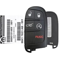 2017-2016 Jeep Compass Smart Remote Key 68417823AB M3N-40821302 5 Button