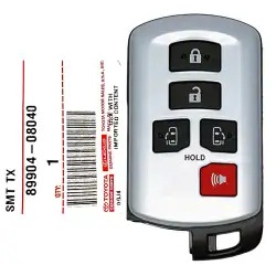 2017-2020 Toyota Sienna Smart Remote Key 89904-08040 HYQ14ADR 5 Button