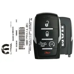 2025-2026 RAM 1500 Smart Remote Key OHT4882056 - 68523814AA 5 Button