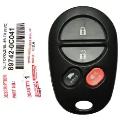 2008-2018 Toyota  Sequoia Keyless Entry Remote Key 89742-0C041 GQ43VT20T