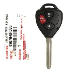 2009-2011 Toyota RAV4 Remote Head Key 89070-0R030 HYQ12BDC 4D67 Chip