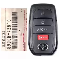 2023-2025 Toyota bZ4X Smart Remote Key 4 Button 8990H-42510 HYQ14FBX