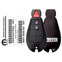 2010-2016 Dodge, RAM Keyless Entry Remote Key 56046638AG M3N5WY783X IYZ-C01C