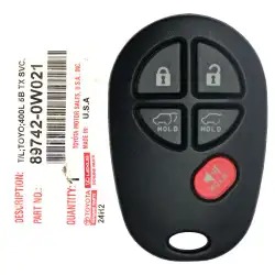 2008-2013 Toyota Highlander Keyless Entry Remote Key 89742-0W021 GQ43VT20T