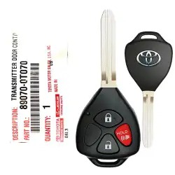 2009-2017 Toyota Venza Remote Head Key 89070-0T070 GQ4-29T G Chip