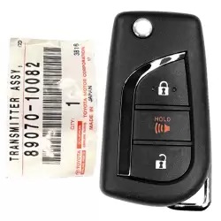 2019-2022 Toyota C-HR Flip Remote Key 89070-10082 MOZB3F2F2L 3 Button
