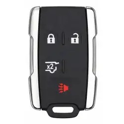 Keyless Entry Remote Key Shell For GMC, Chevrolet 4 Button With Hatch M3N-32337100 Silver