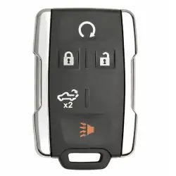 Keyless Entry Remote Key Shell for Chevrolet GMC 5 Button for FCCID M3N-32337200 Silver