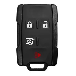 Keyless Entry Remote Key Shell For GMC, Chevrolet 4 Button With Hatch M3N-32337100 Black