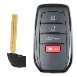 Smart Remot Key Shell for Toyota 4 Button Tailgate With Emergency Key
