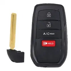 Smart Remote Key Shell for Toyota 4 Button With Emergency Key