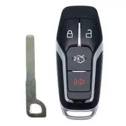 Smart Remote Shell for Ford Edge, Explorer, Fusion, Mustang 4 Button with Blade HU101