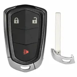 Smart Remote Shell For Cadillac HU100 3 Buttons With Emergency Key