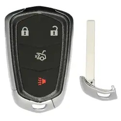 Smart Remote Shell For Cadillac ATS, CTS, XTS HU100 4 Buttons With Emergency Key