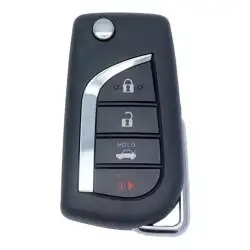 Flip Remote Key Shell for Toyota 4 Button Sedan for FCCID: HYQ12BFB