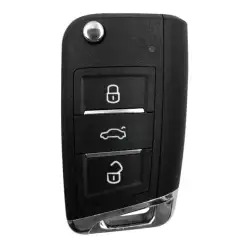 Flip Remote Key Shell for Volkswagen 3 Button With Blade HU162T MQB