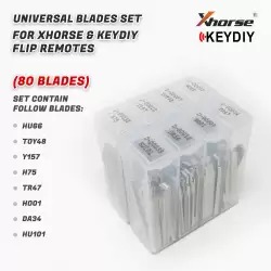 Universal Blades Set for Xhorse & Keydiy Flip Remotes (80 Blades) - SET 1