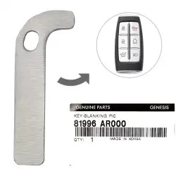 2022-2023 Hyundai Genesis GV70, G70 Emergency Insert Key Blade 81996-AR000